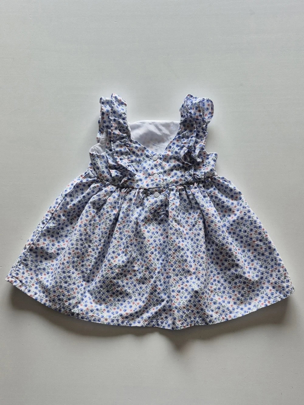 Girls' 12 Months Blue, Pink Gold Stars & Floral Party Dress Set - Kids Dresses